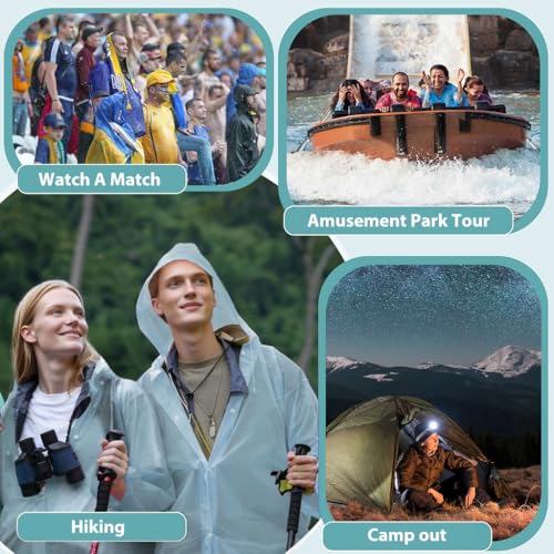 PALAY® Rain Ponchos for Adults Reusable EVA Raincoats with Hood for Women Men Camping Hiking Music Festival Outdoor Activities Pack of 2 Blue 3PCS PALAY® Rain Ponchos for Adults Reusable EVA Raincoats with Hood for Women Men Camping Hiking Music Festival Outdoor Activities Pack of 2 Blue 3PCS